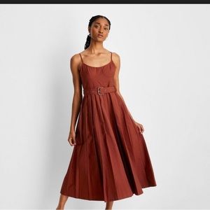 Women's Strappy Pleated Midi Dress - Future Collective with Reese Blutstein Red
